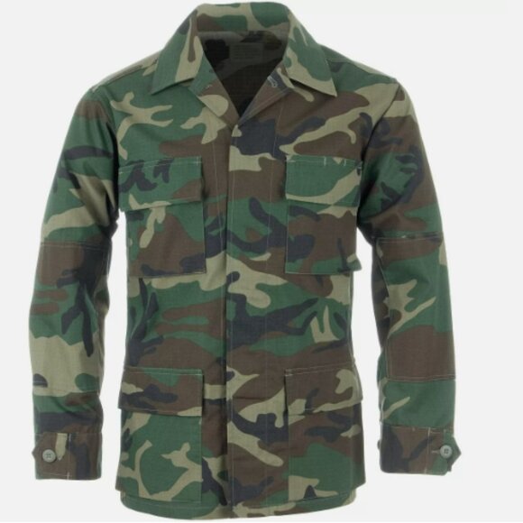 MINOR DEFECTS BATTLE DRESS UNIFORM WOODLAND BDU JACKET MADE IN USA - Picture 1 of 4